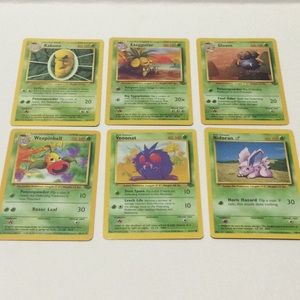 Set Of Six Pokémon Trading Cards